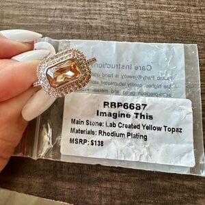 Bomb Party Imagine This Yellow Topaz Size 11 Ring